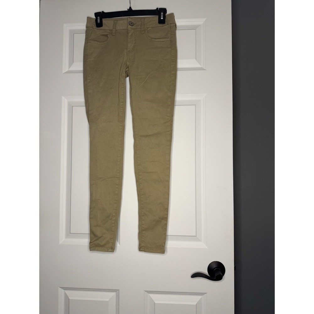 American Eagle Super Stretch Jegging Denim Jeans Tan Size 2